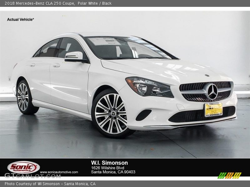 Polar White / Black 2018 Mercedes-Benz CLA 250 Coupe