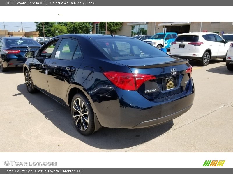 Galactic Aqua Mica / Black 2019 Toyota Corolla XSE