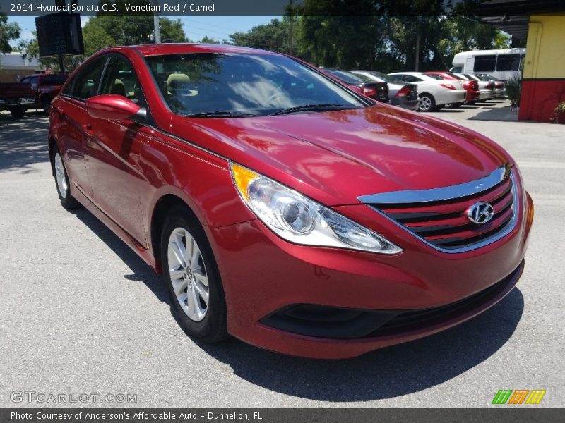 Venetian Red / Camel 2014 Hyundai Sonata GLS