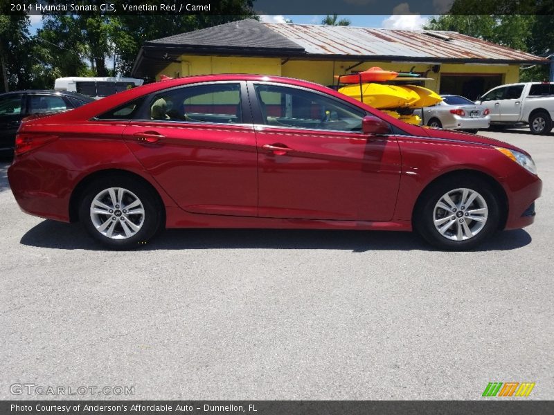 Venetian Red / Camel 2014 Hyundai Sonata GLS