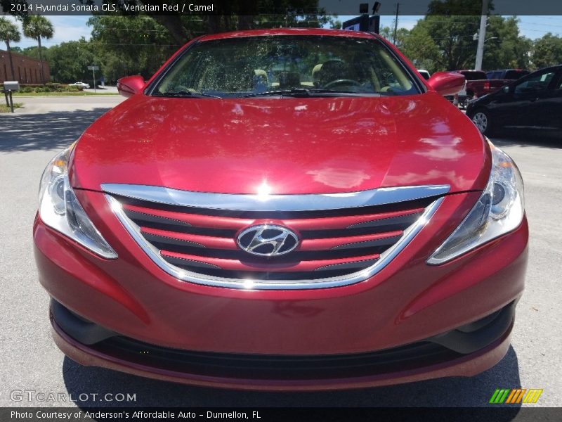 Venetian Red / Camel 2014 Hyundai Sonata GLS