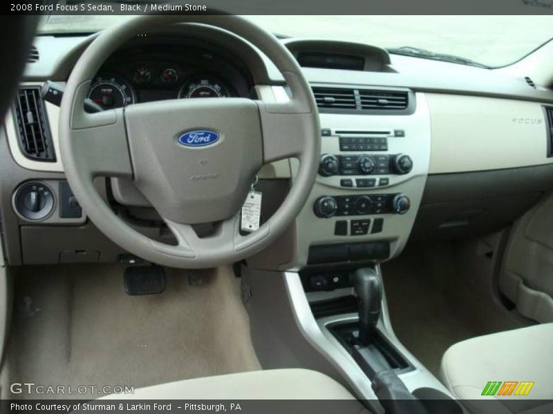 Black / Medium Stone 2008 Ford Focus S Sedan