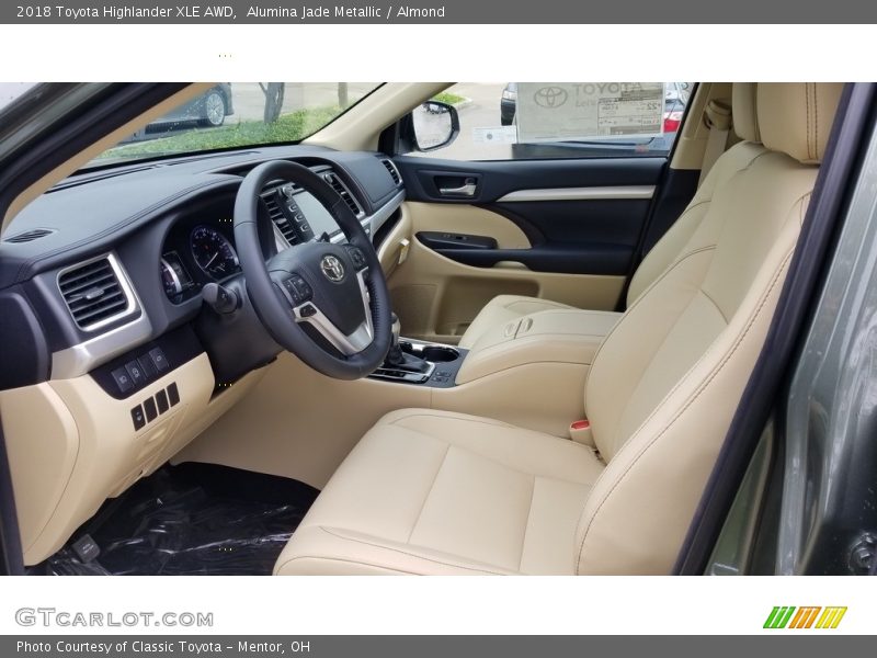 Alumina Jade Metallic / Almond 2018 Toyota Highlander XLE AWD