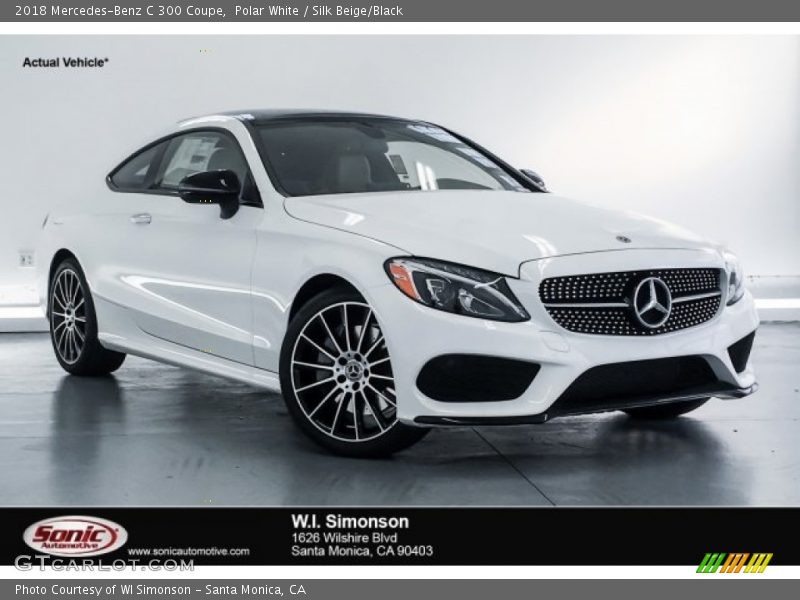 Polar White / Silk Beige/Black 2018 Mercedes-Benz C 300 Coupe
