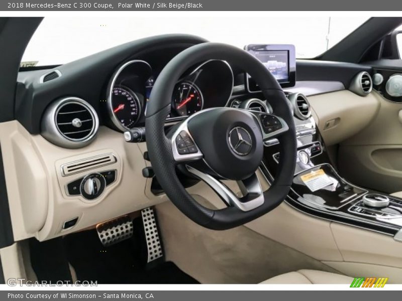 Polar White / Silk Beige/Black 2018 Mercedes-Benz C 300 Coupe