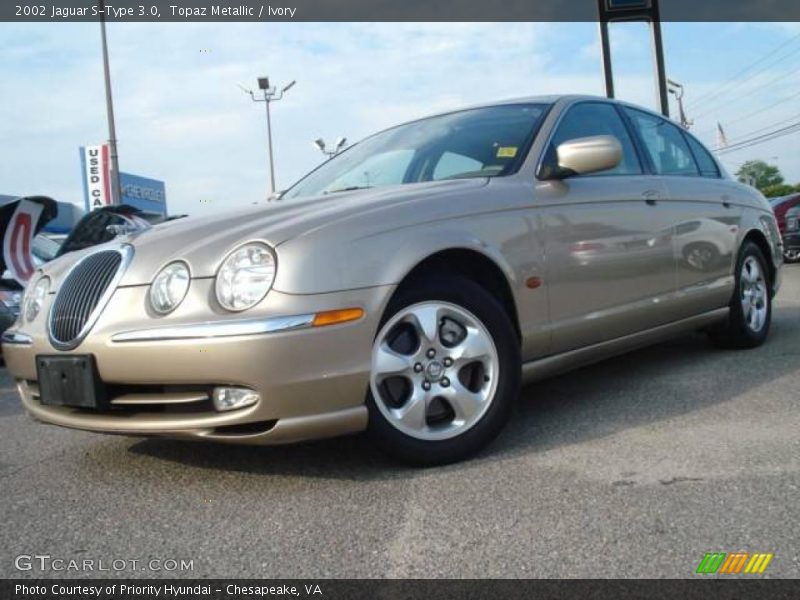 Topaz Metallic / Ivory 2002 Jaguar S-Type 3.0