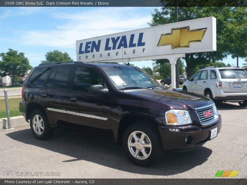 Dark Crimson Red Metallic / Ebony 2008 GMC Envoy SLE