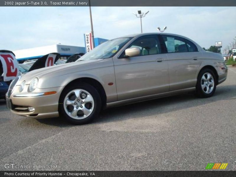 Topaz Metallic / Ivory 2002 Jaguar S-Type 3.0