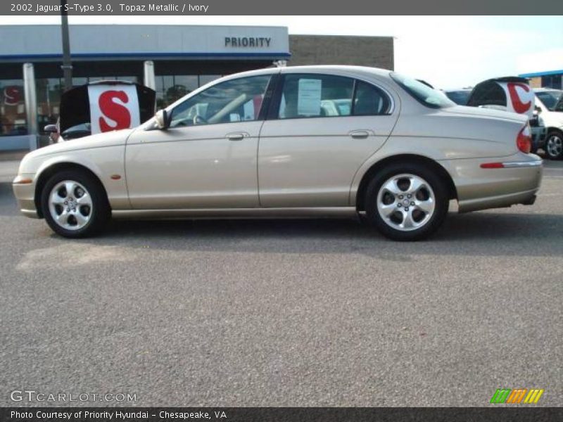 Topaz Metallic / Ivory 2002 Jaguar S-Type 3.0