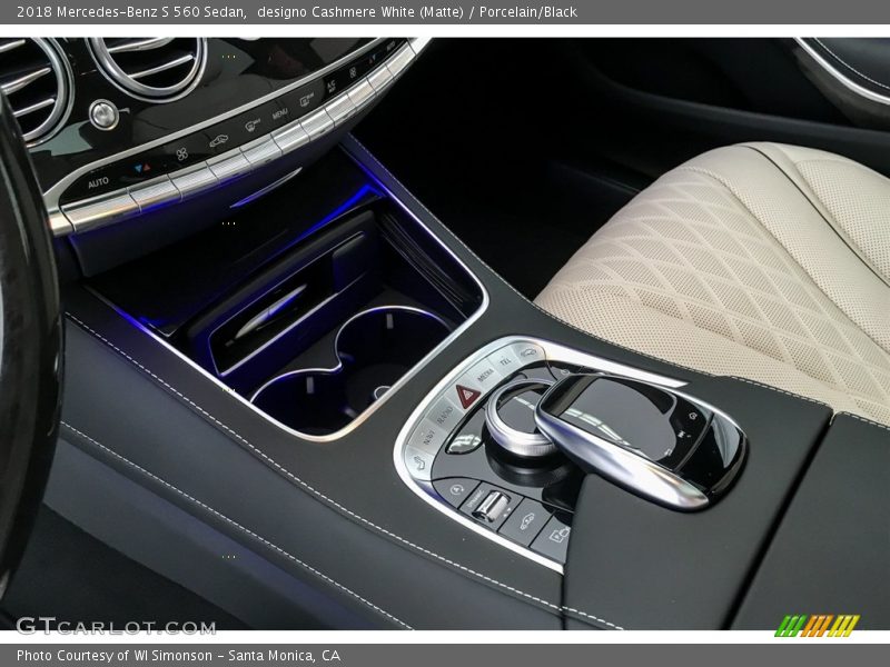 designo Cashmere White (Matte) / Porcelain/Black 2018 Mercedes-Benz S 560 Sedan