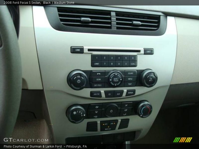Black / Medium Stone 2008 Ford Focus S Sedan