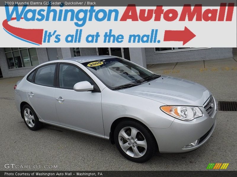 Quicksilver / Black 2009 Hyundai Elantra GLS Sedan