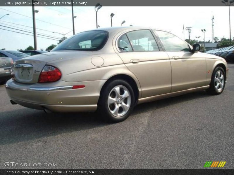 Topaz Metallic / Ivory 2002 Jaguar S-Type 3.0