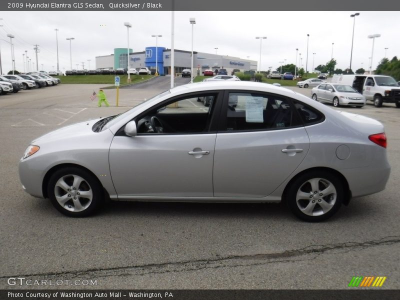 Quicksilver / Black 2009 Hyundai Elantra GLS Sedan