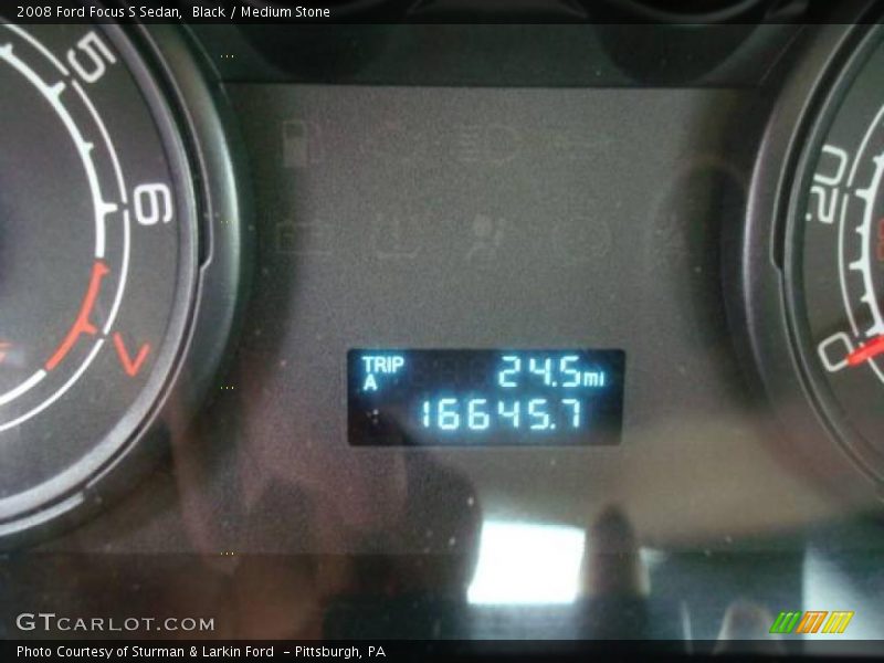 Black / Medium Stone 2008 Ford Focus S Sedan
