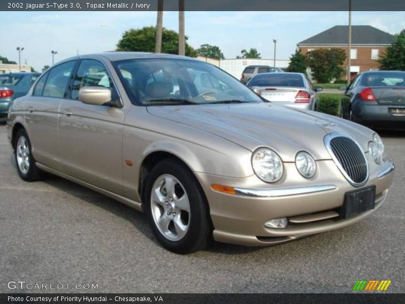 Topaz Metallic / Ivory 2002 Jaguar S-Type 3.0