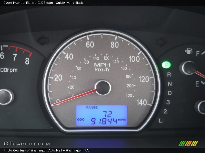 Quicksilver / Black 2009 Hyundai Elantra GLS Sedan