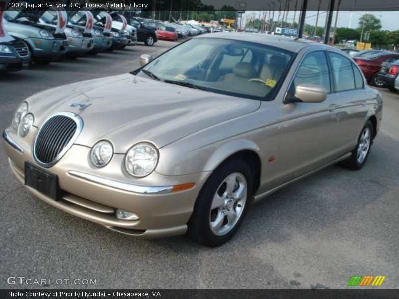 Topaz Metallic / Ivory 2002 Jaguar S-Type 3.0