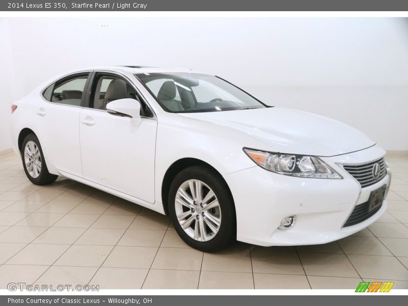 Starfire Pearl / Light Gray 2014 Lexus ES 350