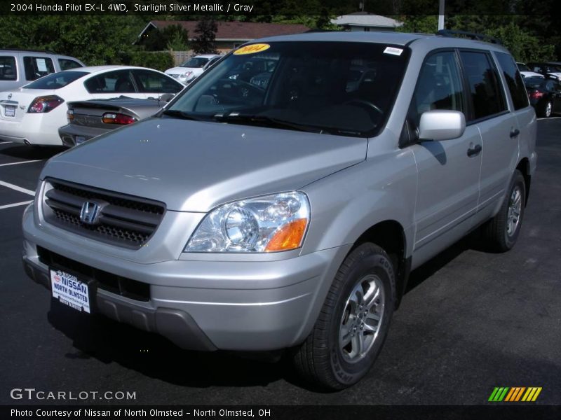 Starlight Silver Metallic / Gray 2004 Honda Pilot EX-L 4WD