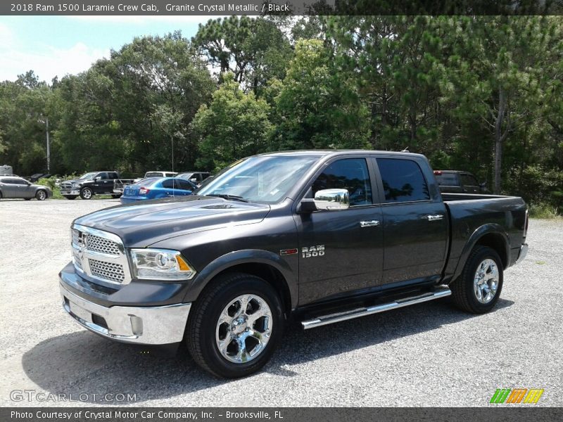 Granite Crystal Metallic / Black 2018 Ram 1500 Laramie Crew Cab