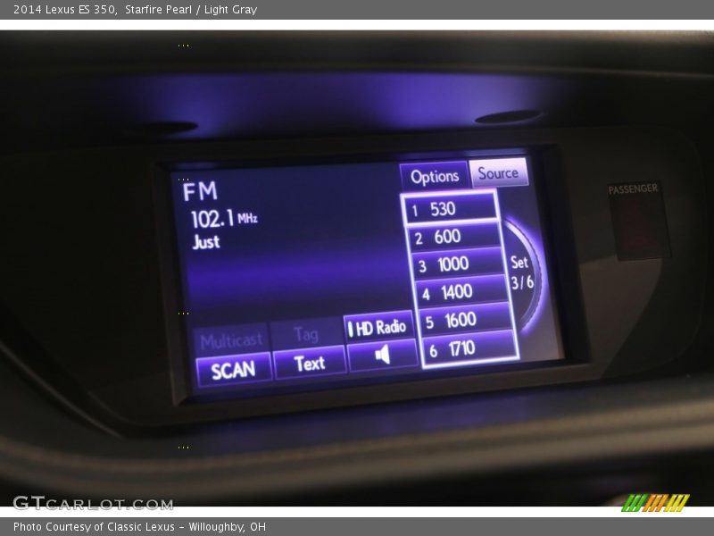 Starfire Pearl / Light Gray 2014 Lexus ES 350