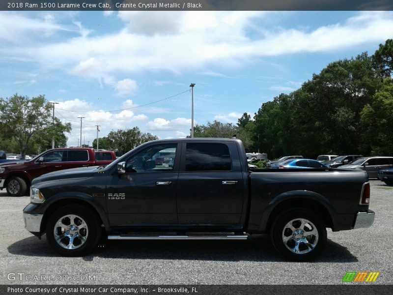 Granite Crystal Metallic / Black 2018 Ram 1500 Laramie Crew Cab