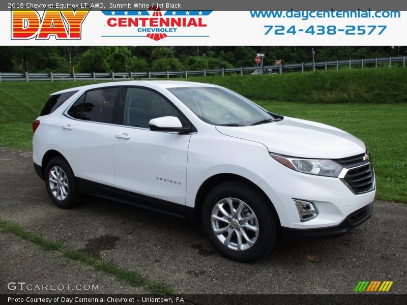 Summit White / Jet Black 2018 Chevrolet Equinox LT AWD
