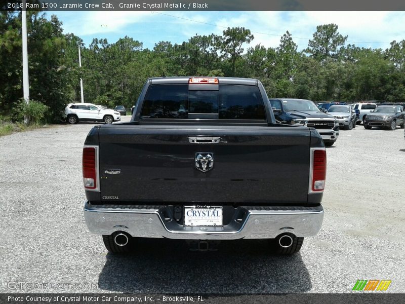 Granite Crystal Metallic / Black 2018 Ram 1500 Laramie Crew Cab