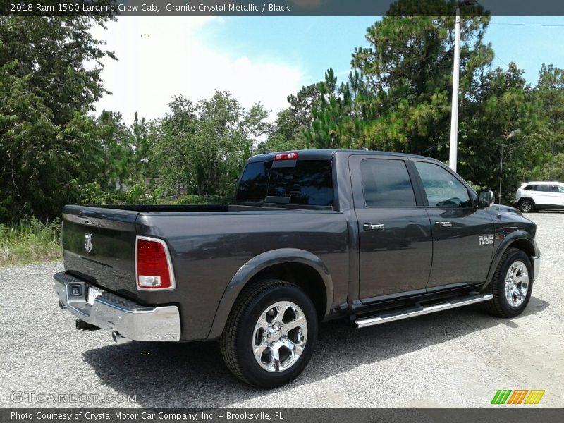 Granite Crystal Metallic / Black 2018 Ram 1500 Laramie Crew Cab