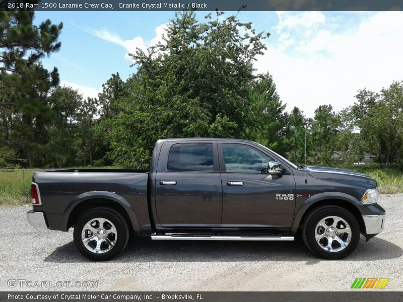 Granite Crystal Metallic / Black 2018 Ram 1500 Laramie Crew Cab