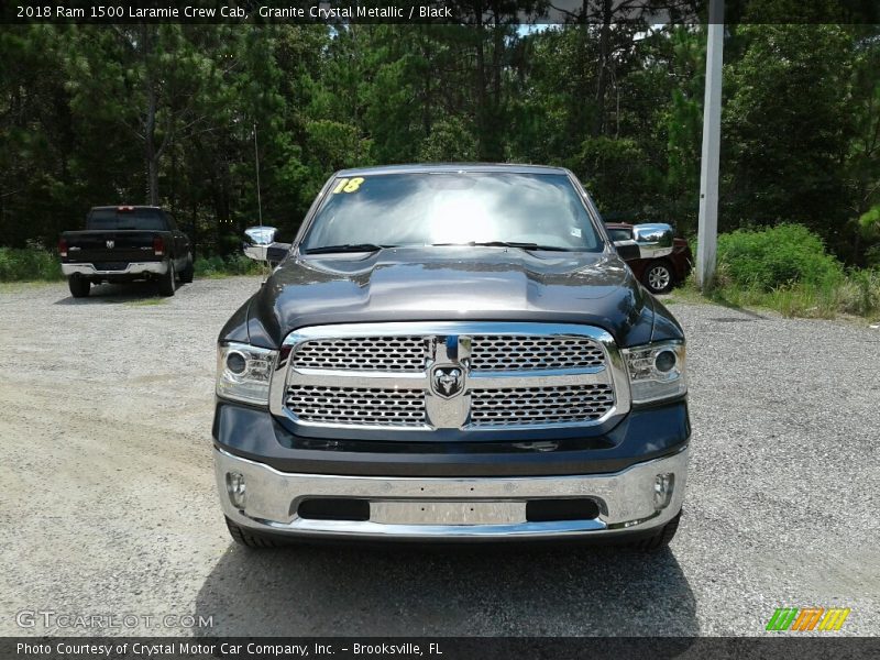 Granite Crystal Metallic / Black 2018 Ram 1500 Laramie Crew Cab