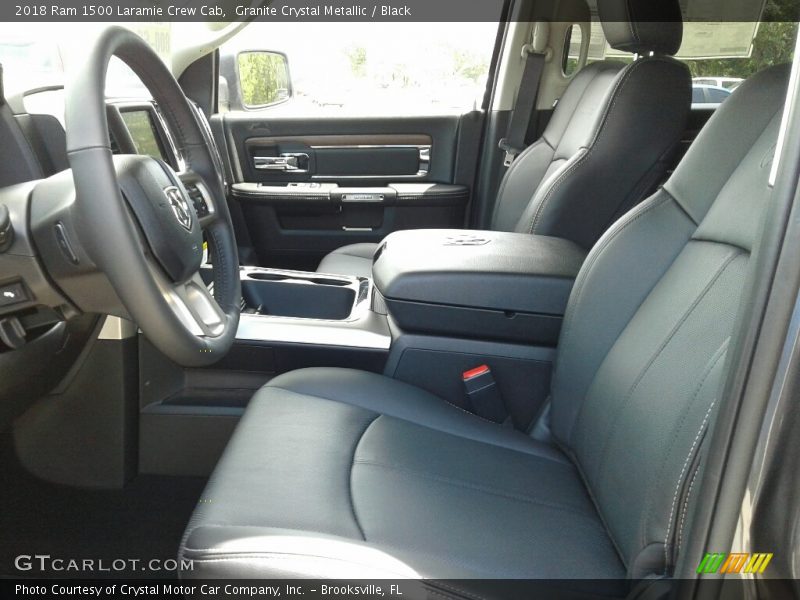 Granite Crystal Metallic / Black 2018 Ram 1500 Laramie Crew Cab