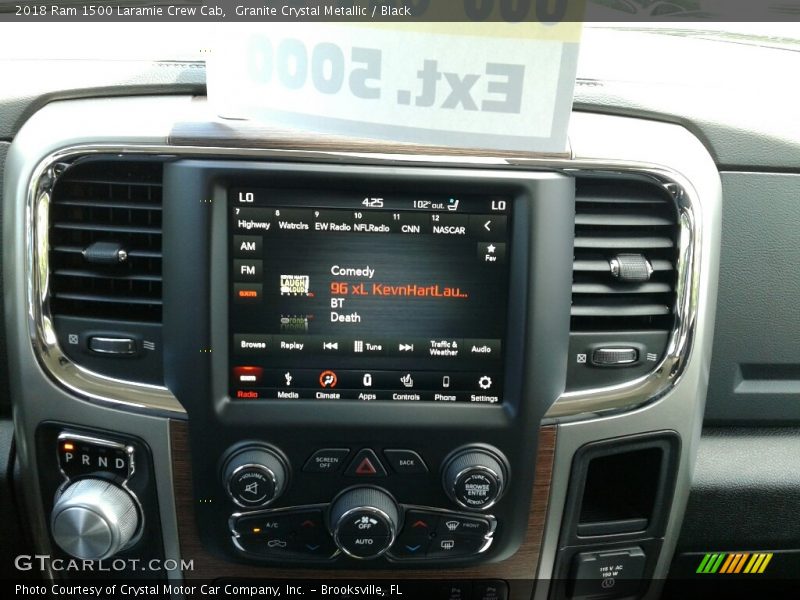 Granite Crystal Metallic / Black 2018 Ram 1500 Laramie Crew Cab