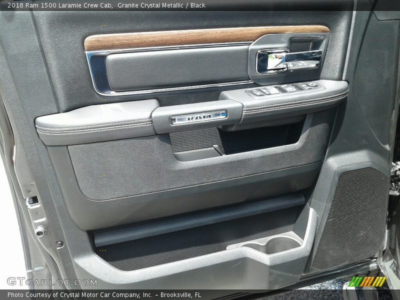 Granite Crystal Metallic / Black 2018 Ram 1500 Laramie Crew Cab