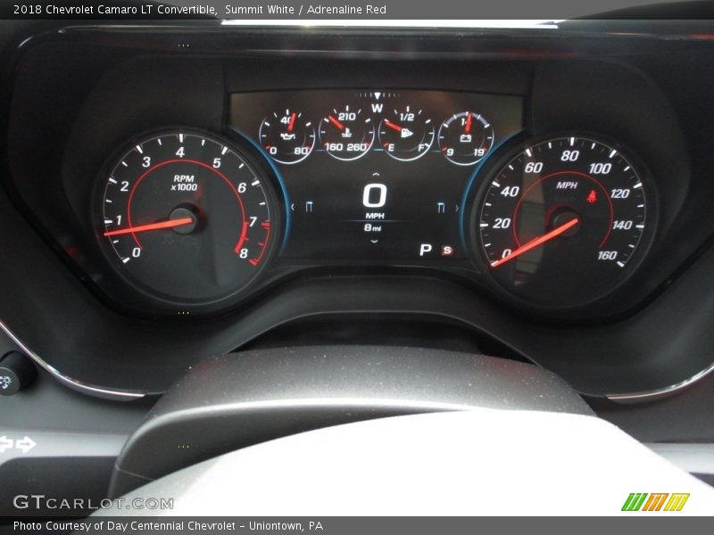 Summit White / Adrenaline Red 2018 Chevrolet Camaro LT Convertible