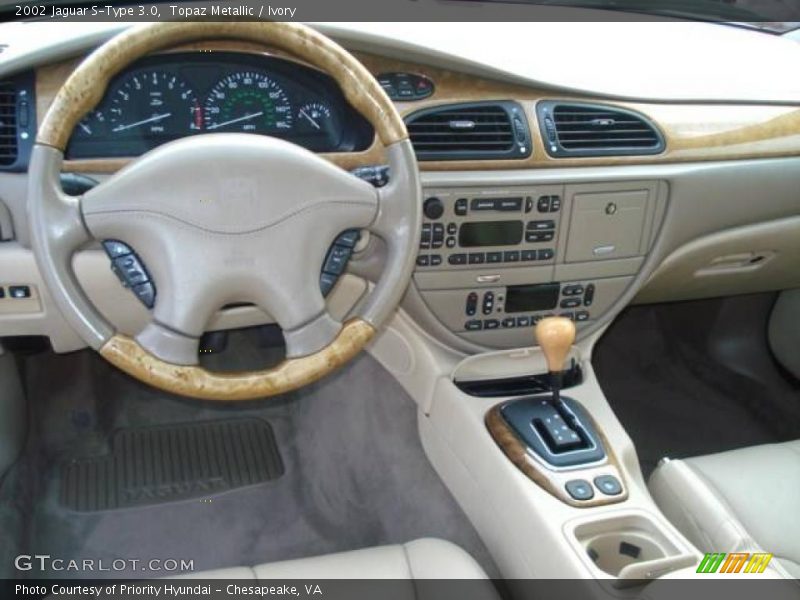 Topaz Metallic / Ivory 2002 Jaguar S-Type 3.0