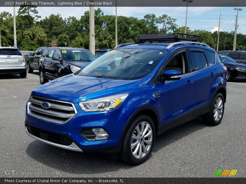 Lightning Blue / Charcoal Black 2017 Ford Escape Titanium