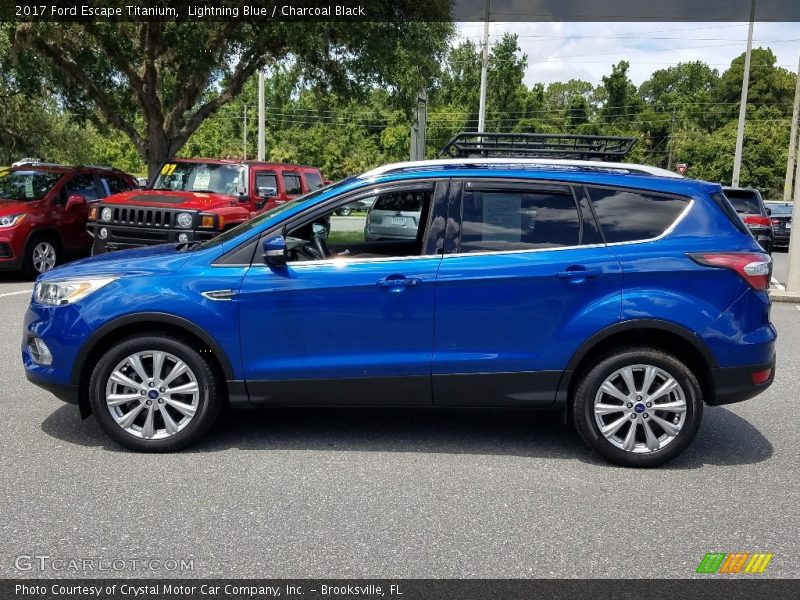 Lightning Blue / Charcoal Black 2017 Ford Escape Titanium