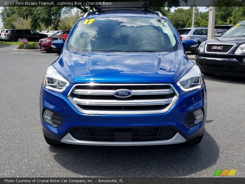 Lightning Blue / Charcoal Black 2017 Ford Escape Titanium