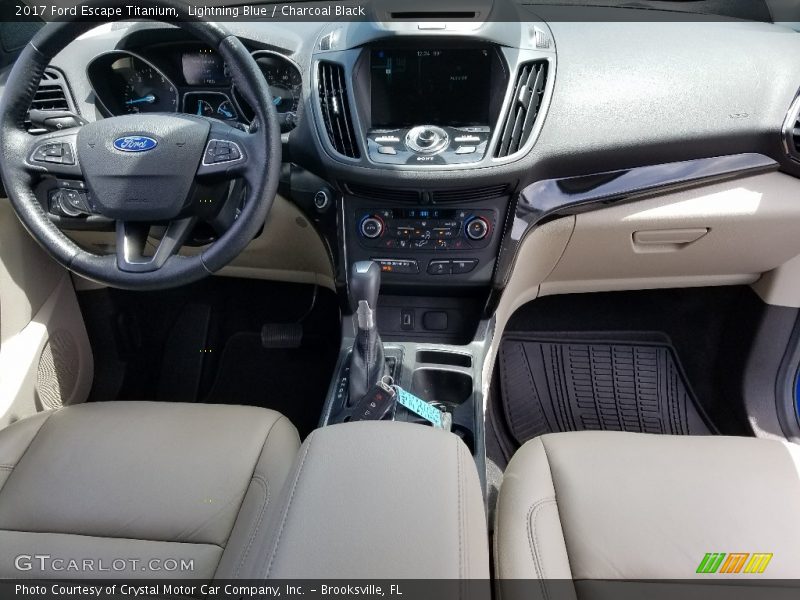 Lightning Blue / Charcoal Black 2017 Ford Escape Titanium