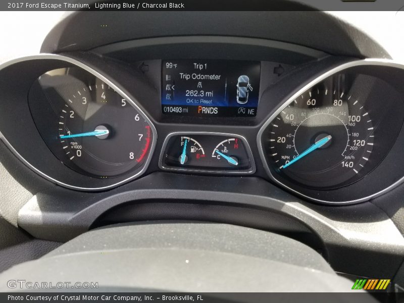 Lightning Blue / Charcoal Black 2017 Ford Escape Titanium