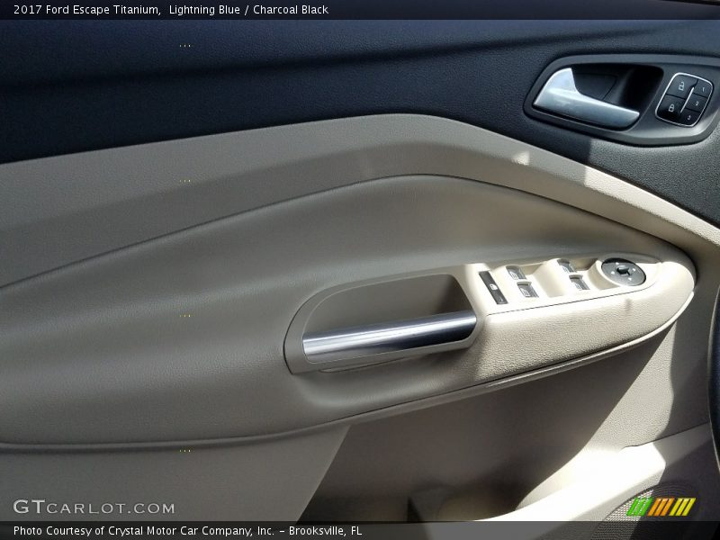 Lightning Blue / Charcoal Black 2017 Ford Escape Titanium