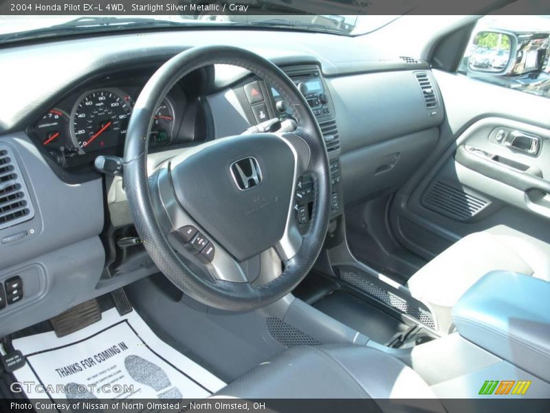 Starlight Silver Metallic / Gray 2004 Honda Pilot EX-L 4WD