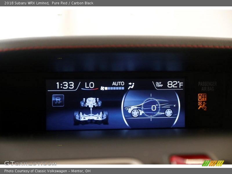  2018 WRX Limited Limited Gauges