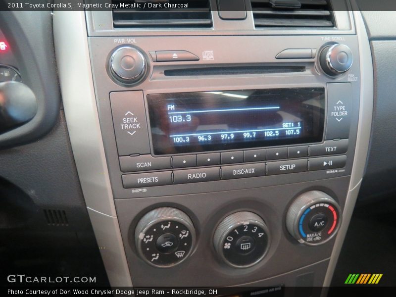 Magnetic Gray Metallic / Dark Charcoal 2011 Toyota Corolla S