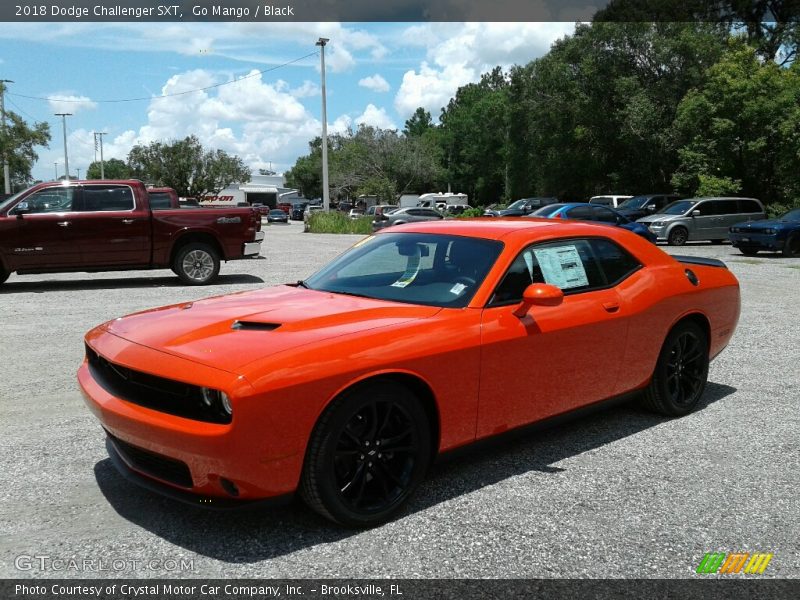 Go Mango / Black 2018 Dodge Challenger SXT