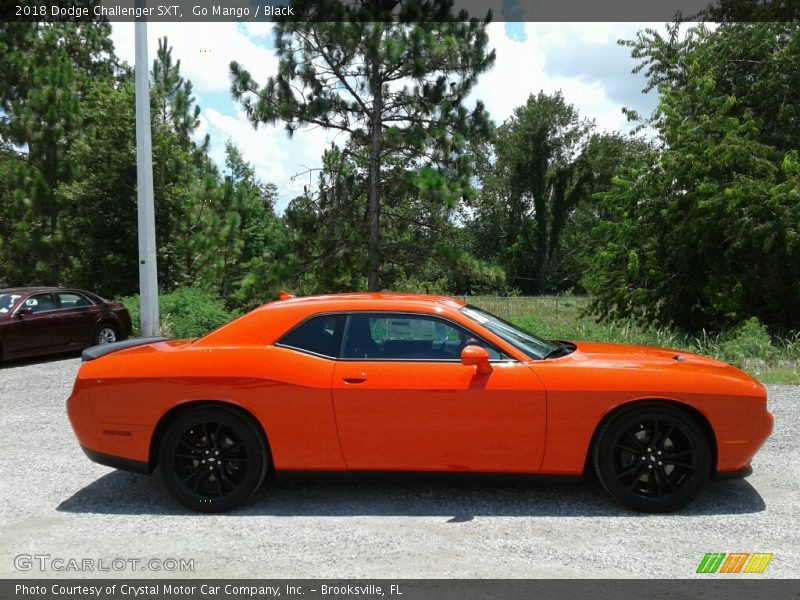 Go Mango / Black 2018 Dodge Challenger SXT