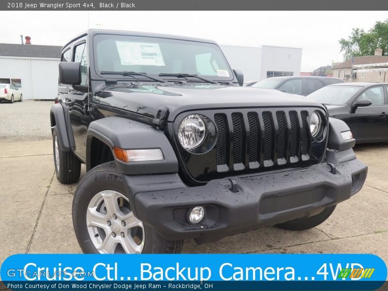 Black / Black 2018 Jeep Wrangler Sport 4x4