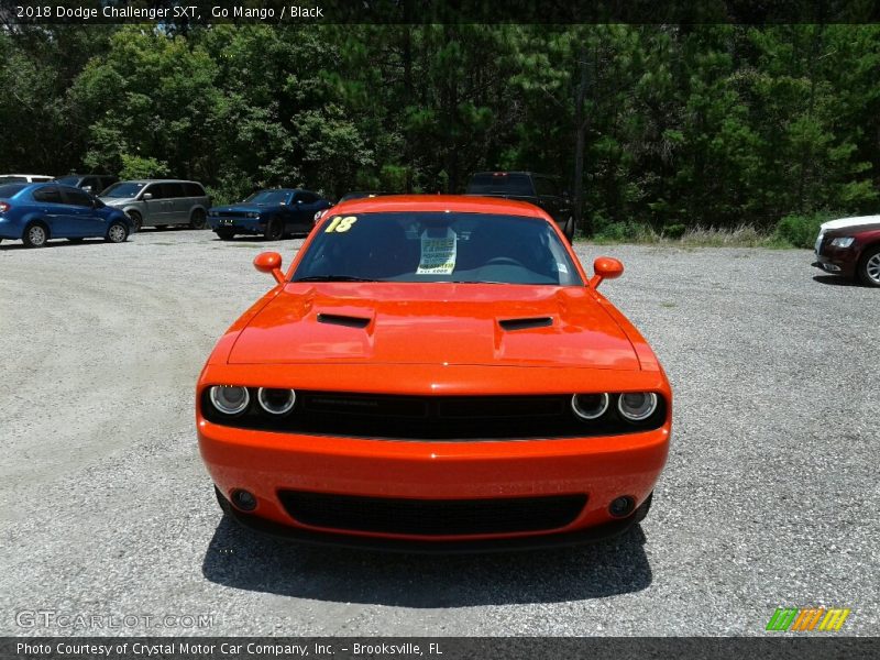 Go Mango / Black 2018 Dodge Challenger SXT